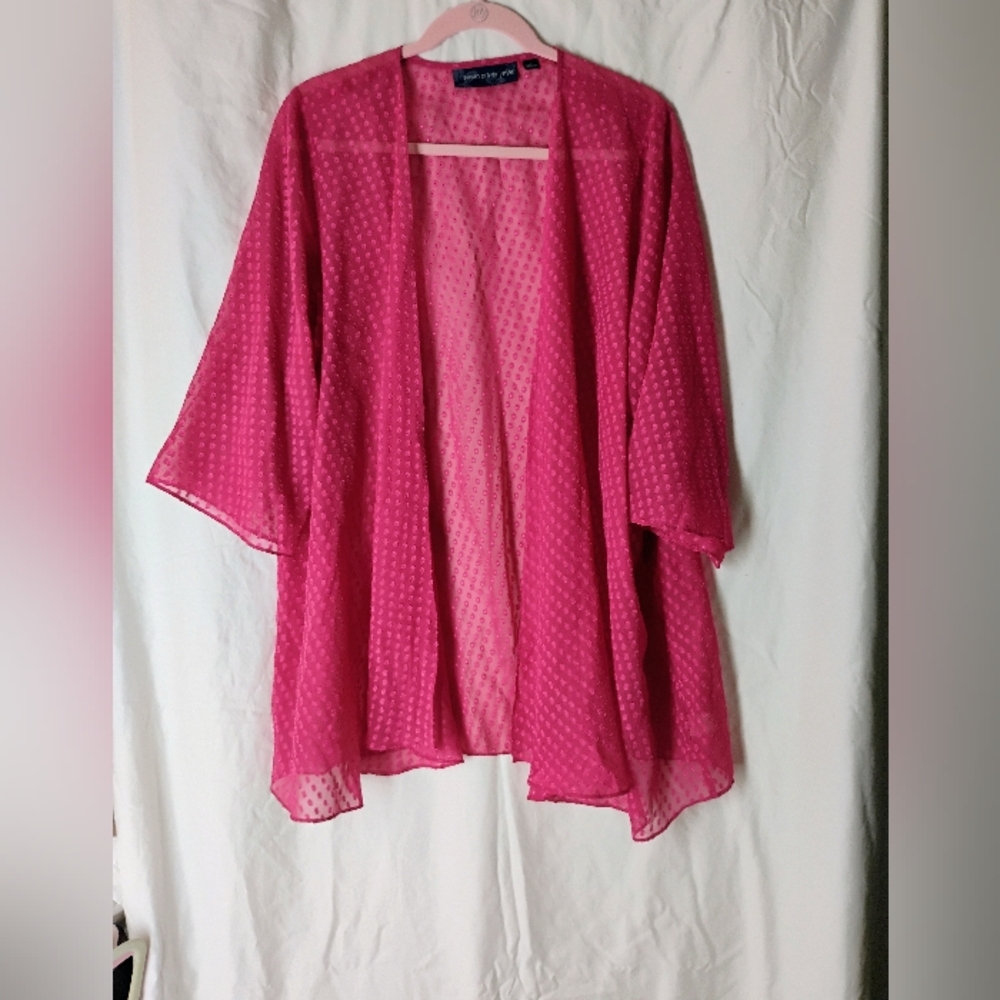 Pink Sheer Kimono Cardigan